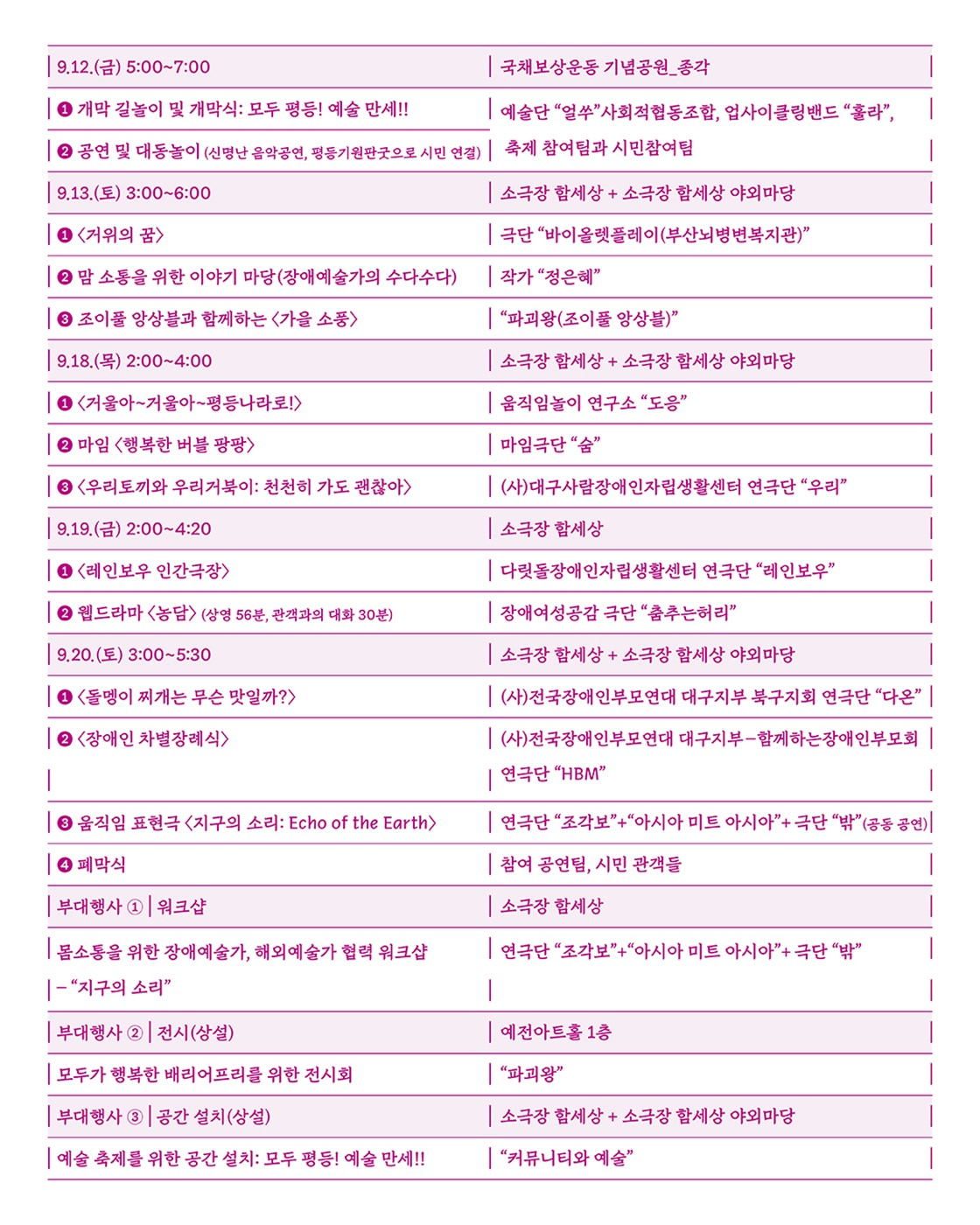 모두페스티벌, 둘째날 [대구]