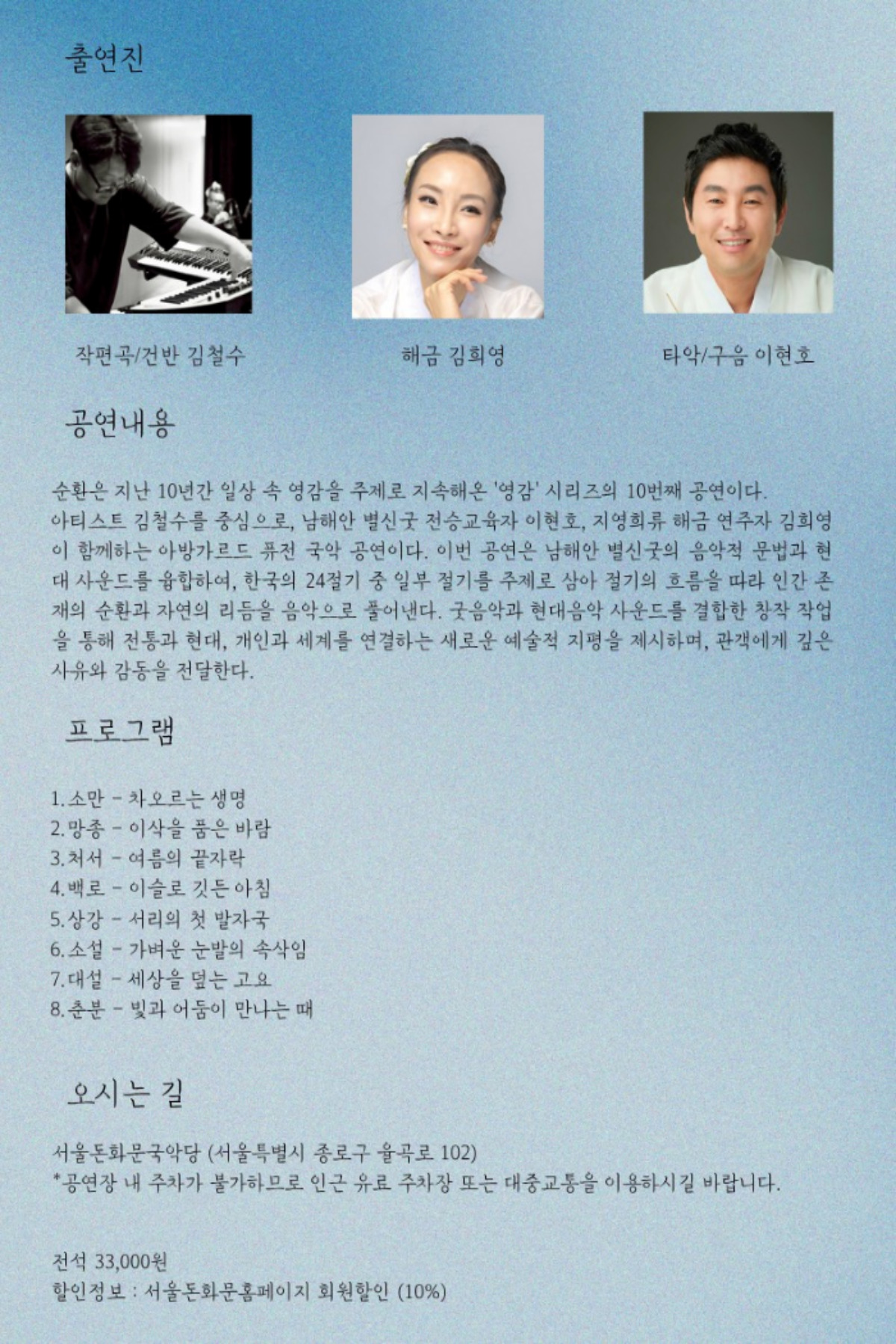 순환, 부제: 영감, 절기 3