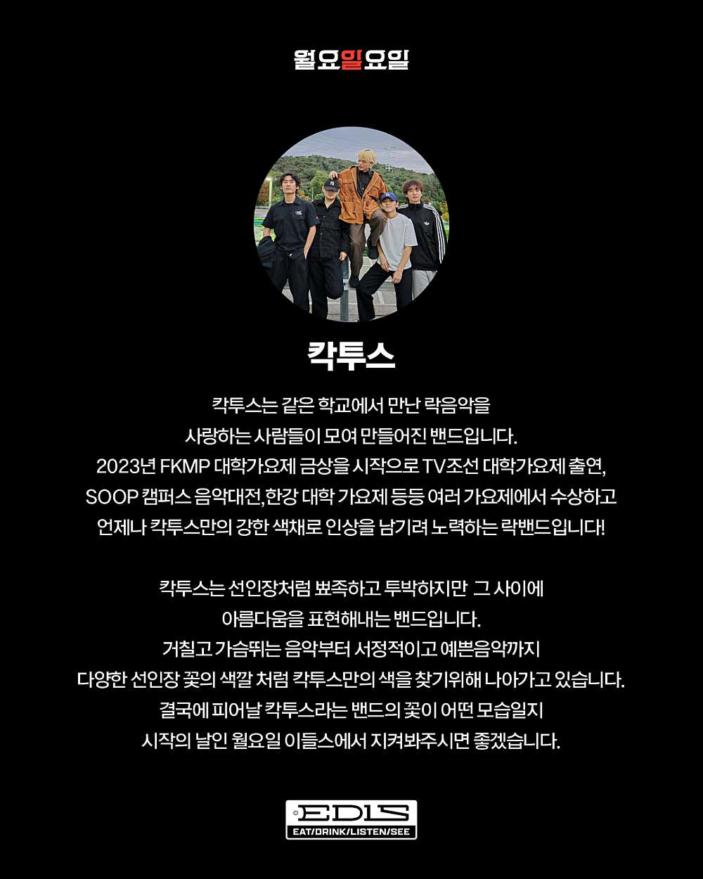 월요일요일: 칵투스, Divin 콘서트