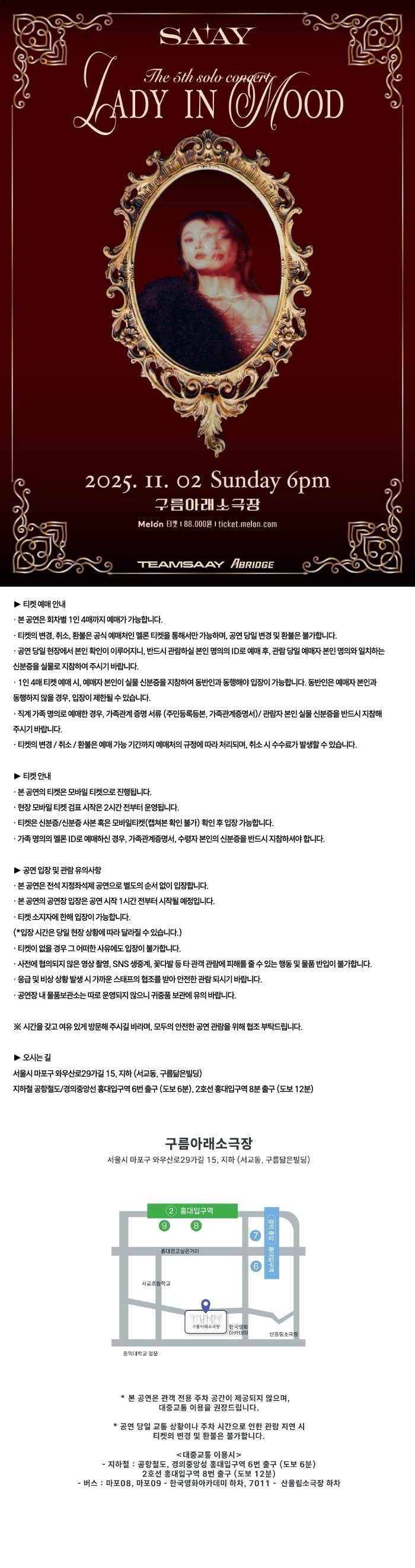 SAAY 단독 콘서트: LADY IN MOOD